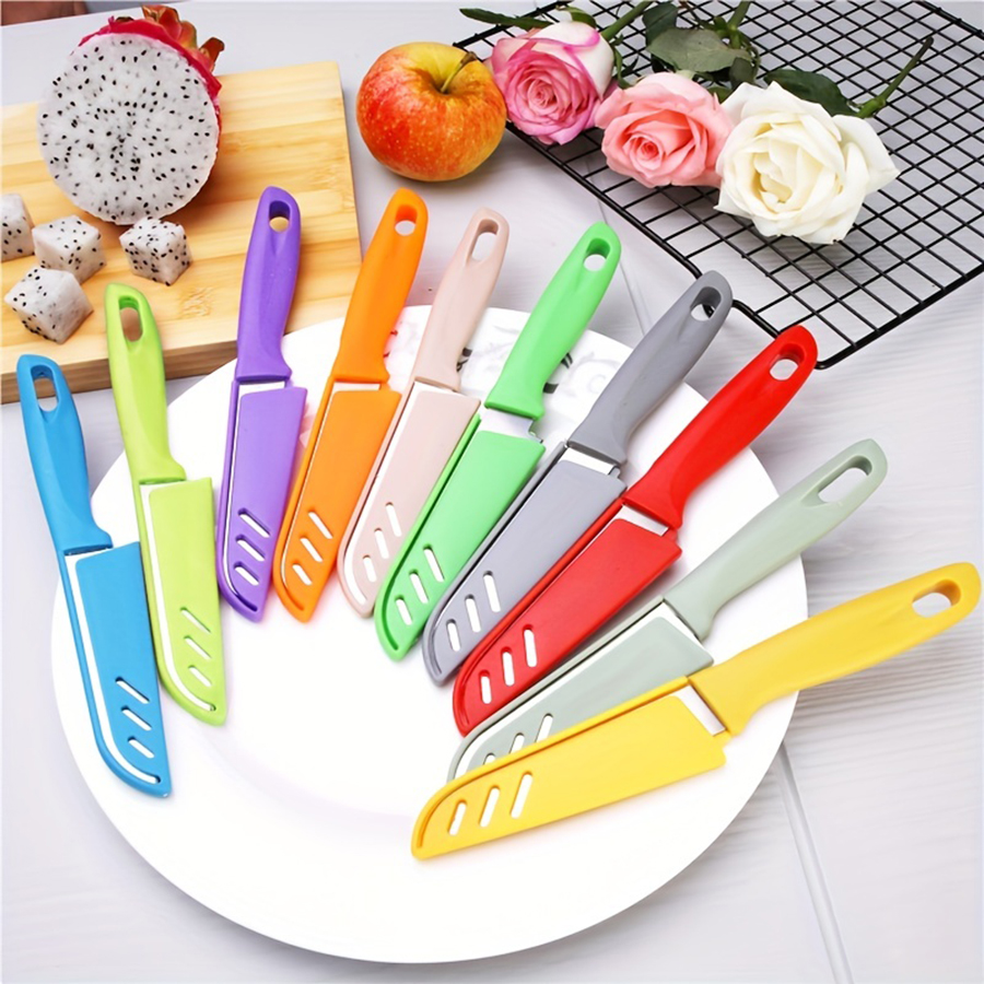 Kitchen Gadgets Design - 1PC Candy-colored portable fruit knife PP