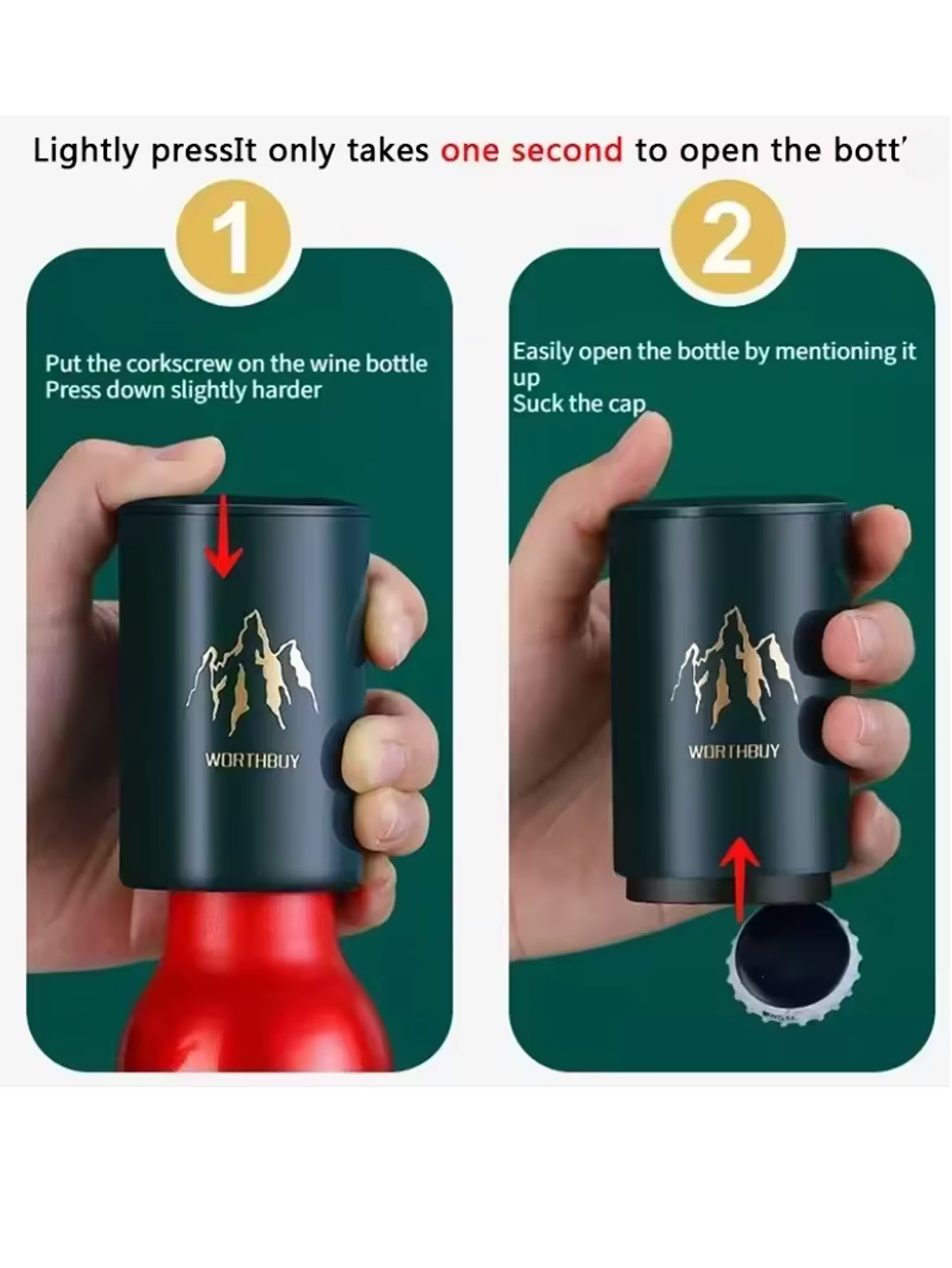 1Pcs Automatic Beer Bottle Ope - Kitchen Gadgets Design 리뷰 및 가격