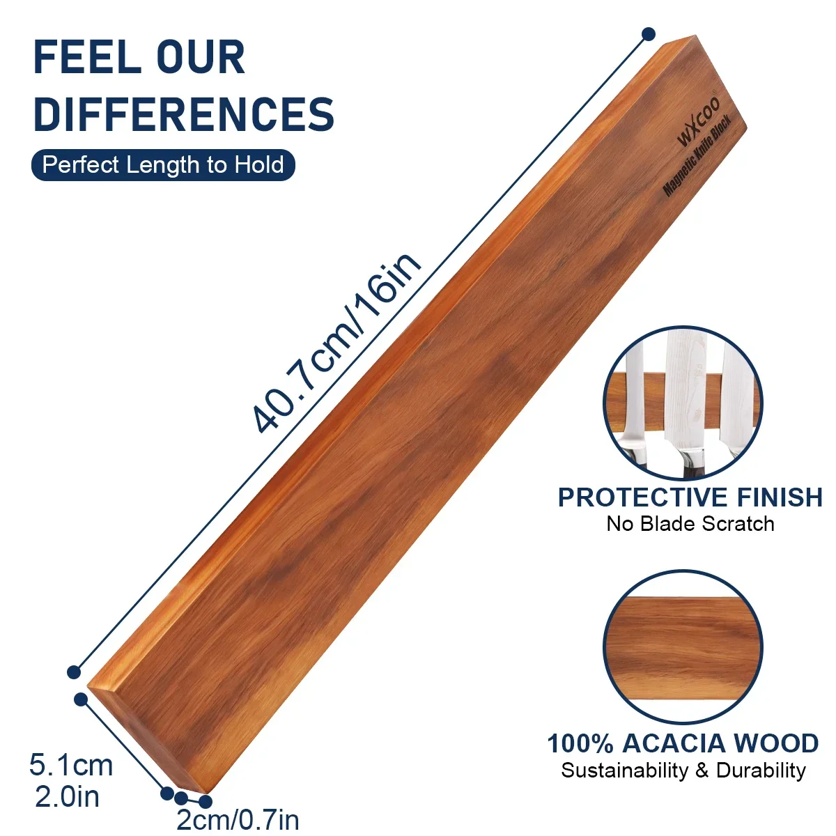 Acacia Wood Magnetic Knife Hol - Magnetic Knife Strip 리뷰 및 가격