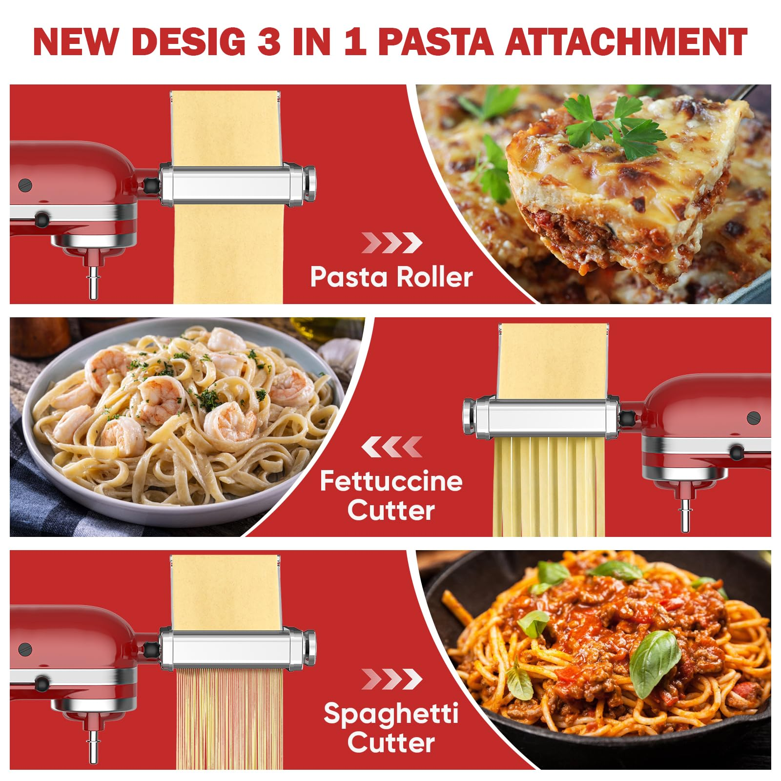 Gvode 3 in 1 Pasta Attachment  - Kitchen Gadgets Mixer 리뷰 및 가격