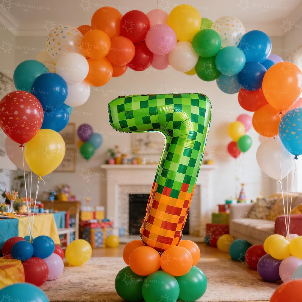 Pixel Miner Number Foil Balloo - Kitchen Gadgets Videos 리뷰 및 가격